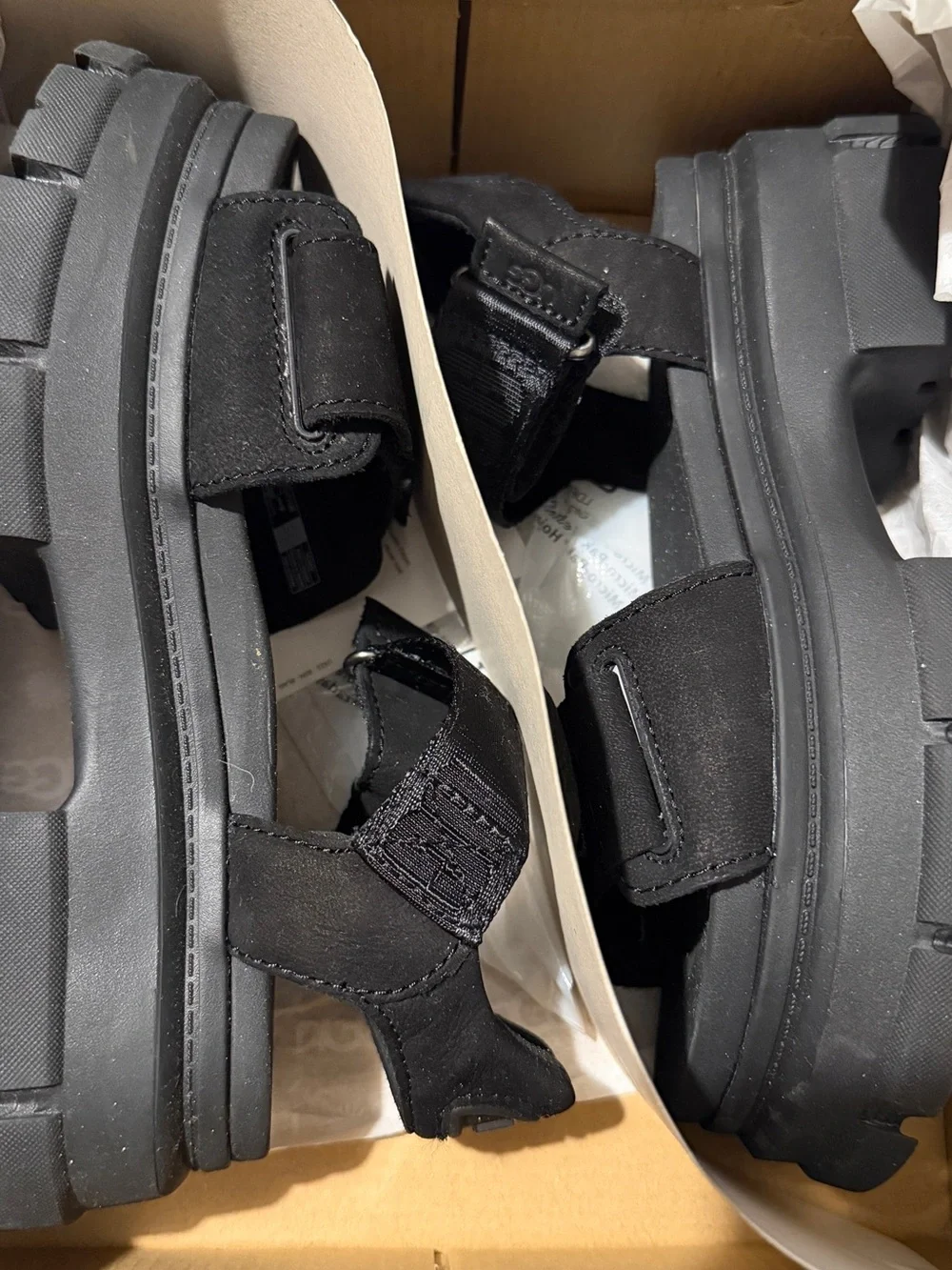 UGG Women's Black Chunky Platform Sandals